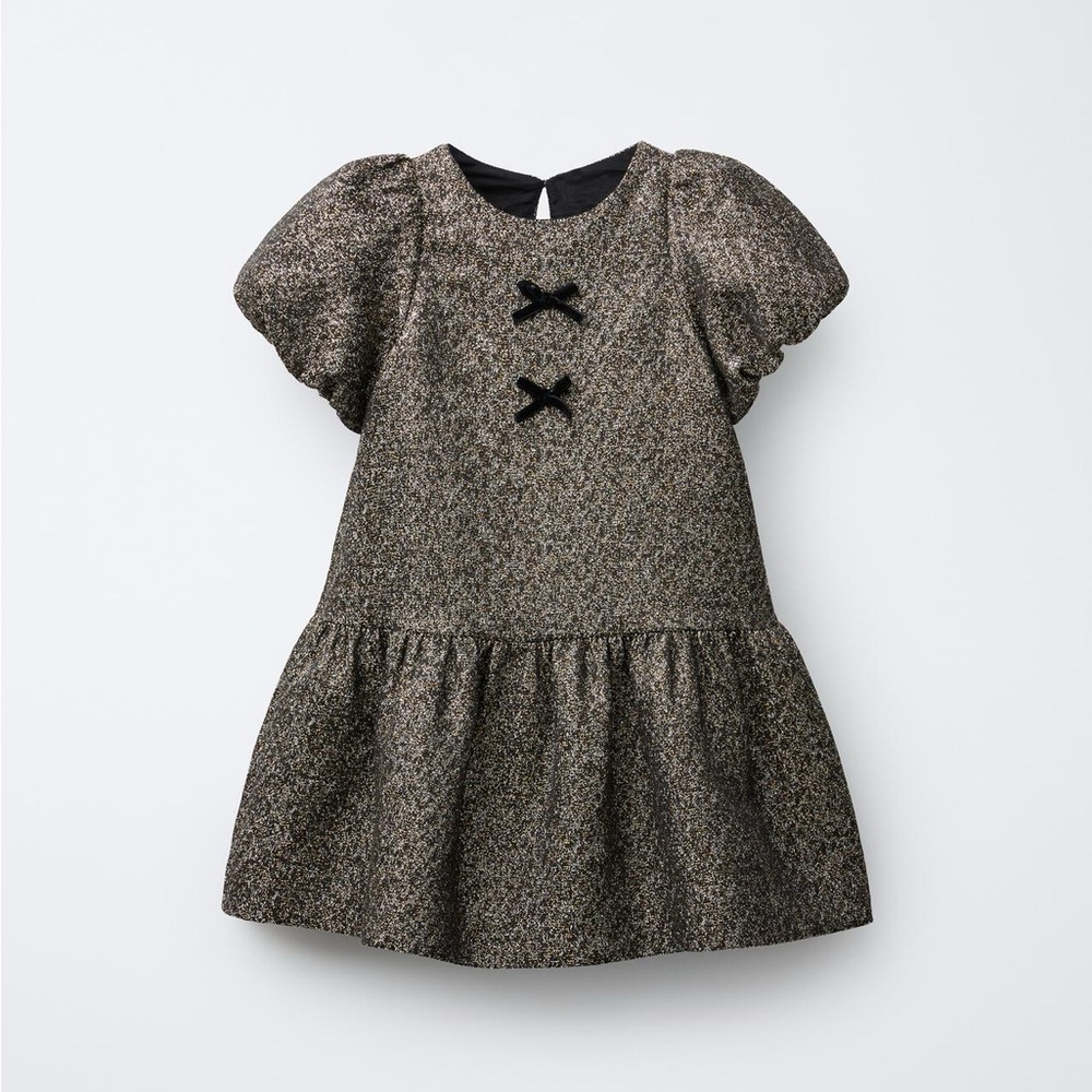 Zara Black and Gold Sparkle Dress